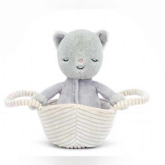 Jellycat Rock-A-Bye Kitten 7x4" Soft & Plush NWT - Picture 3 of 3